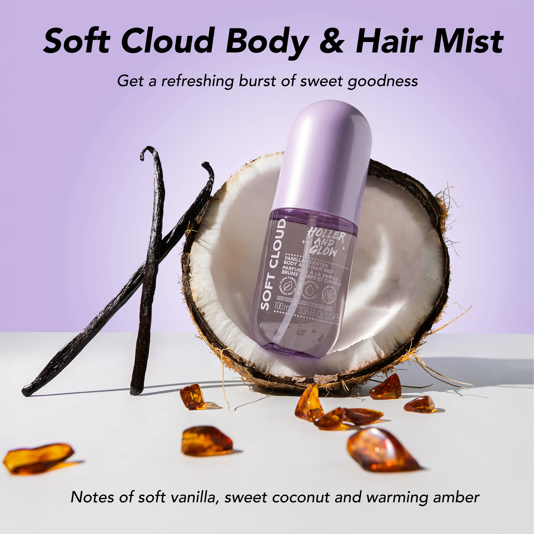 100ML BODY AND HAIR MIST VANILLA SCENTED - Image 3