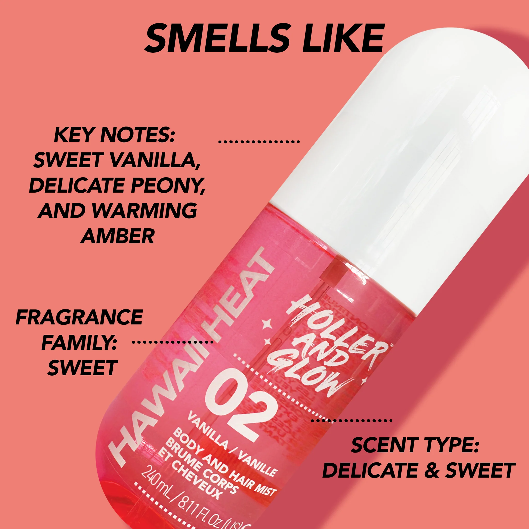 240ML BODY AND HAIR MIST VANILLA SCENTED - Image 2